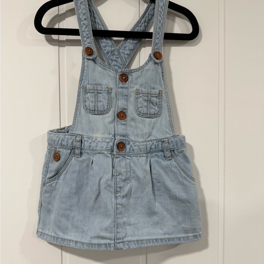 Zara Babygirl Light Blue Jumper with Button Accents